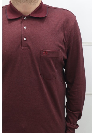 Santa Dmc Tekstil Erkek Düz Klasik Kesim Rahat Kalıp Polo Yakalı Tek Cep Kışlık Ince Sweat Bordo Santa Dmc Tekstil Erkek Düz Klasik Kesim Rahat Kalıp Polo Yakalı Tek Cep Kışlık Ince Sweat Bordo