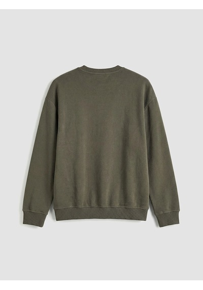 Lcw Vision Haki Bisiklet Yaka Erkek Sweatshirt