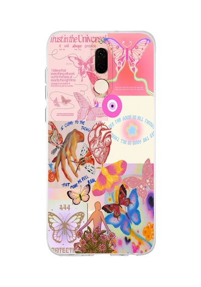 Huawei Mate 10 Lite Uyumlu Baskılı Yumuşak Silikon Şeffaf Telefon Kılıfı Çok Renkli