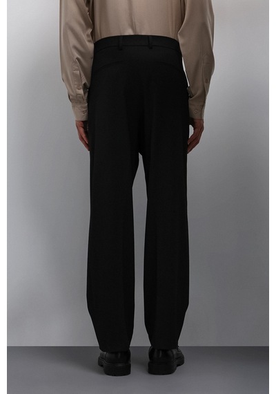 Antioch Relax Fit Pilili Erkek Pantolon Siyah
