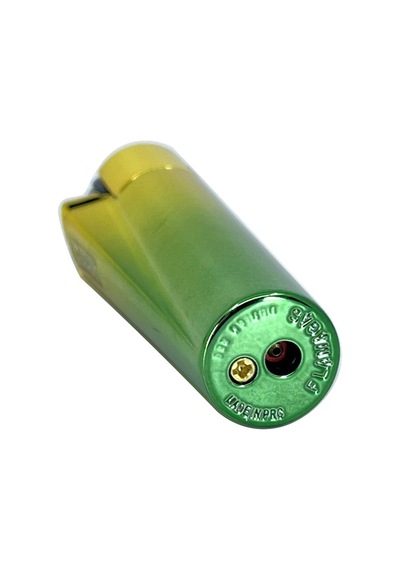 Clipper Metal Çakmak - Yeşil-sarı Degrade Özel Seri Çakmak Hediye Kutulu Yeşil