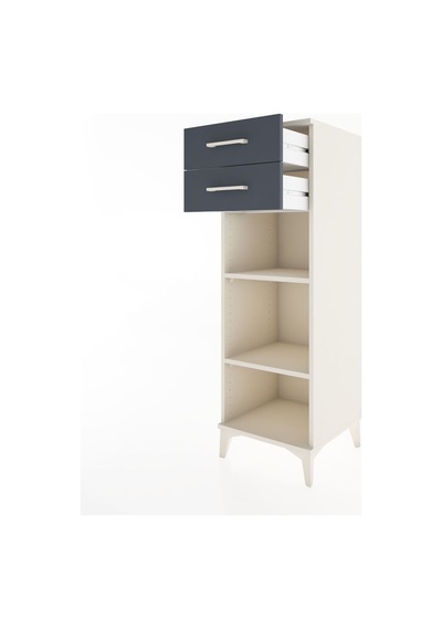 Hyperion Dolap 2 Raflı 2 Çekmeceli 44x44x134 Aytaşı-antrasit Aytası