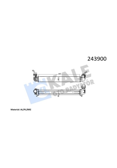 Kale Turbo Radyatoru Brazıng Fluence Megane Iıı 1.5 K9k Klr-050cac050