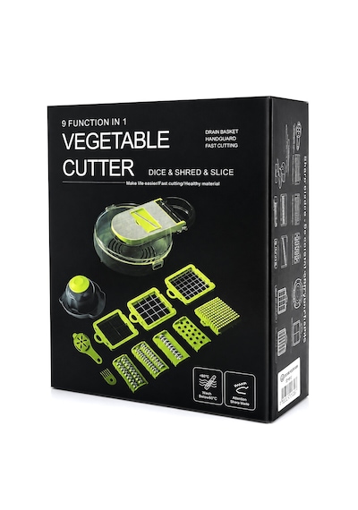 Vegetable Cutter Hazneli 9ın1 Çok Fonksiyonlu Sebze Dilimleyici - Kesici - Doğrayıcı Seti Dp-901 Belirtilmemis
