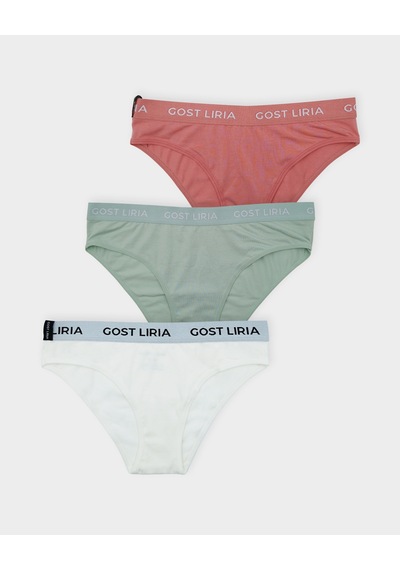 Gost Liria Lime Kadın Slip 3 Lü Paket - Çok Renkli Çok Renkli