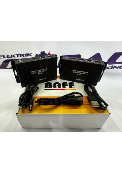 Baff 4k 120m 4k Kvm Hdmı Extender 120 Metre Tek Cat6 Kablo İle Ultra Hd Görüntü Ve Kontrol Uzatıcı