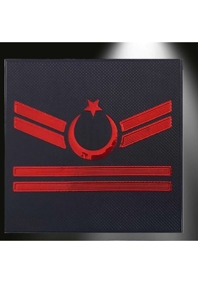 Minyatür Mini Göğüs Jandarma Asayiş 2 Kademeli Uzman Çavuş Rütbe Cırtlı