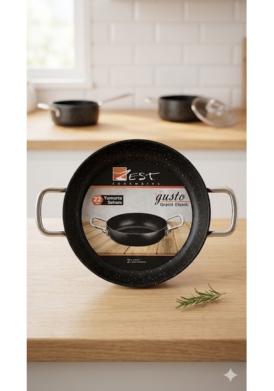 Zest Gusto Granit Yumurta Sahan Siyah