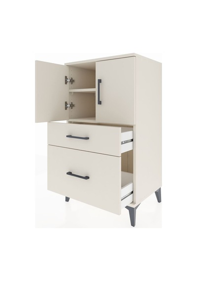 Hyperion Komodin 2 Raflı 2 Çekmeceli 2 Kapaklı 60x44x106 Aytaşı-aytaşı Aytası