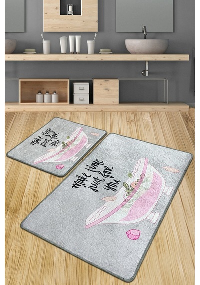 Make Time Banyo Halısı Djt 2 Li Set Çok Renkli