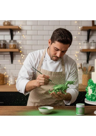 Yenilebilir Metalik Toz Boya Yeşil 10 Gr