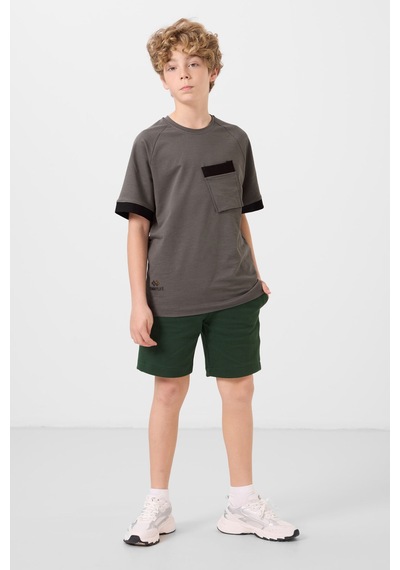 Tommylife Standart Fit Basic 3lü Paket Siyah-çam Yeşili-bej Erkek Çocuk Şort - 11293 Siyah - Krem