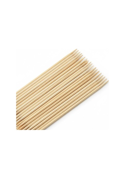 100 Adet Ahşap Şiş 30 Cm İnce Bambu Çöp Şiş / Mangal, Izgara Ve Sunum Şişi Diğer