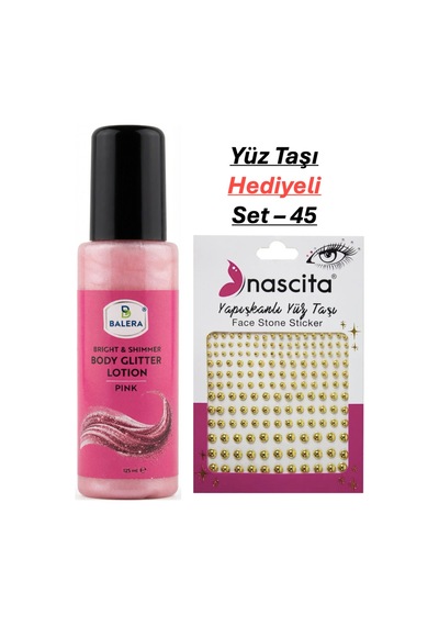 Vücut Losyonu Pembe Simli 125 Ml & Yüz Taşı Hediyeli-45