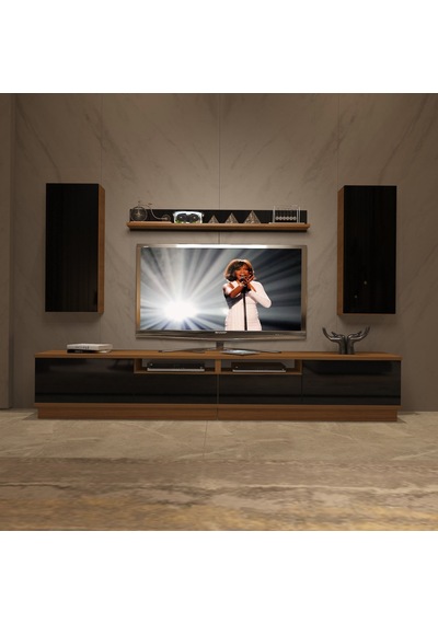 Decoraktiv Trendstyle 5220ds Mdf Tv Ünitesi Tv Sehpası Ceviz - Siyah