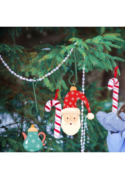 Noel Süsleme Kancaları 10 Pcs Plastik S Şekilli Noel Ağacı Kancaları Noel Ağacı Dekorasyonu İçin Süs Askıları