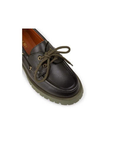 Deery Kadın Hakiki Deri Yeşil Marin Loafer - 02036zyslc02