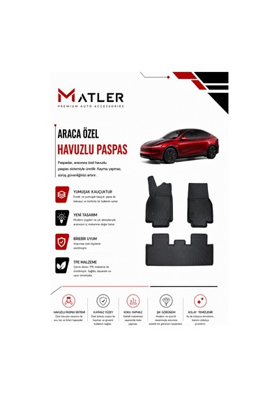 Tesla Model Y Juniper 2027 Model 4d Ekstra Havuzlu Paspas