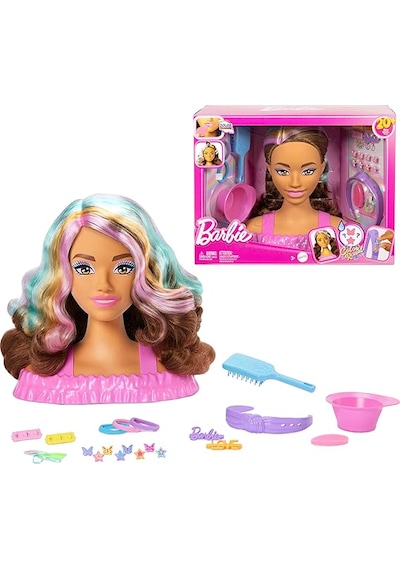 Barbie Saç Tasarımı Büstü Kahverengi Saçlı Jfg82 Kahverengi