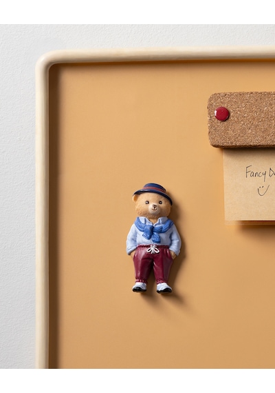 Benoit Bear Magnet - Mavi/bordo - 4x8 Cm 8684427186978 Çok Renkli
