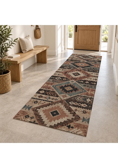 Kartela Halı Anadolu Kor Vizon Antrasit Koridor Mutfak Yolluk Halısı Kaymaz Taban 80x240 Cm