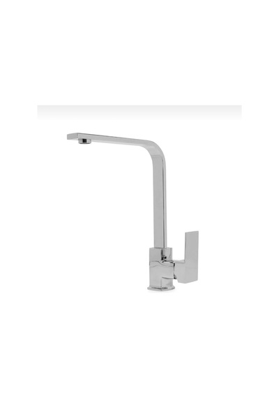İsaoğlu Yapı Mutfak Bataryası Kare Modern Evye Musluğu Silver Gümüş Mutfak Armatür Gümüş