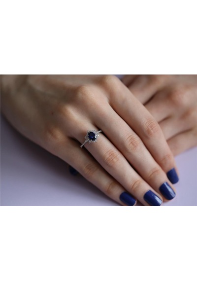 1,24 Karat Safir Pırlanta Yüzük-419