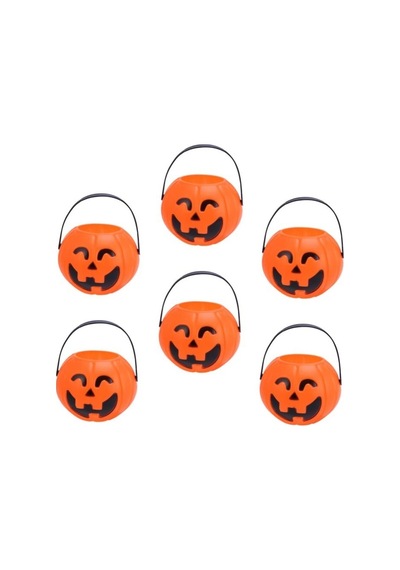 Beysüs Cadılar Bayramı Halloween Balkabağı Mini Şeker Kovası 6 Lı Tüm Yaşlar