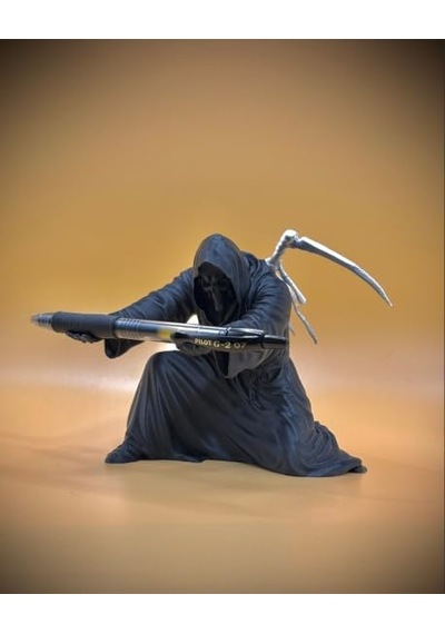 Ölüm Meleği Azrail Kalemlik - Özel Masaüstü Dekorasyonu Biblo Gotik Ve Gizemli - Grim Reaper Pen Holder - Custom D Genel