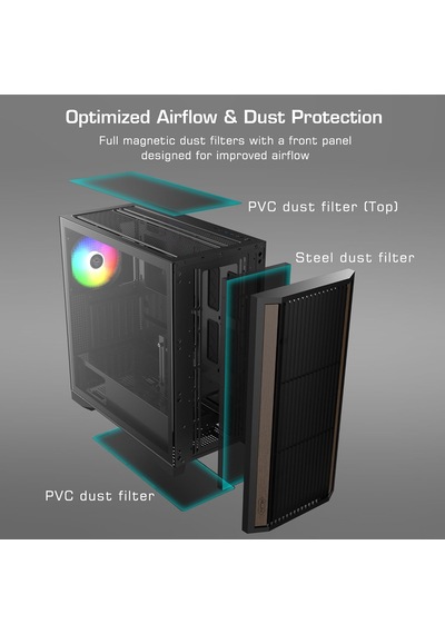 Agos Max Black Mid-tower Pc Kılıfı Siyah
