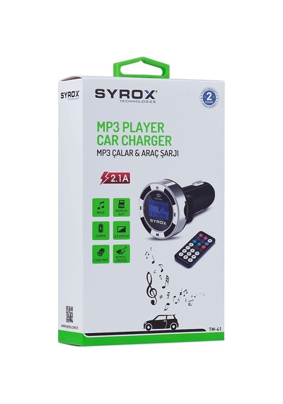 Syrox 2.1A Mp3 Çalar & Araç Şarjı Transmitter Syx-Tm41
