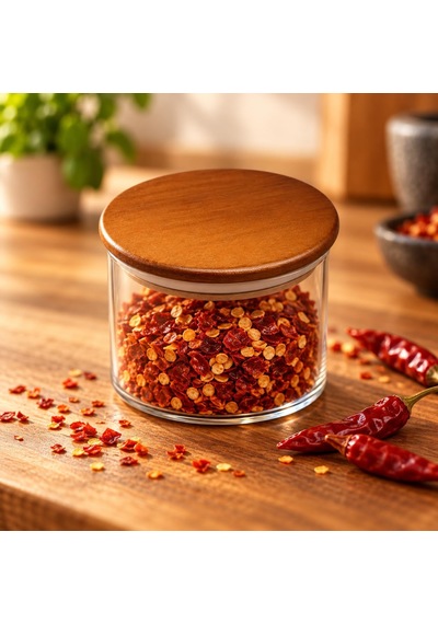 200 Ml Akasya Kapaklı Şeffaf Saklama Kavanozu, 7 X 7 Cm, Tekli Küçük Boy Mutfak Ve Kuru Gıda Saklama Kabı Çok Renkli
