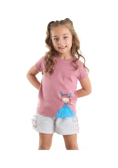 Denokids Tüllü Lily Kız Çocuk Şort Takım Çok Renkli Denokids Tüllü Lily Kız Çocuk Şort Takım Çok Renkli