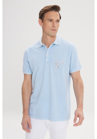 AC&Co / Altınyıldız Classics Erkek A.ındıgo Slim Fit Dar Kesim %100 Pamuk Baskılı Polo Yaka Tişört A.ındıgo AC&Co / Altınyıldız Classics Erkek A.ındıgo Slim Fit Dar Kesim %100 Pamuk Baskılı Polo Yaka Tişört A.ındıgo