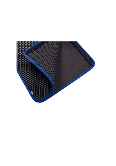 Cattie Altıgen Model Kum Toplayıcı Fonksiyonel Kedi Paspası Large Mavi 50x75 Cm