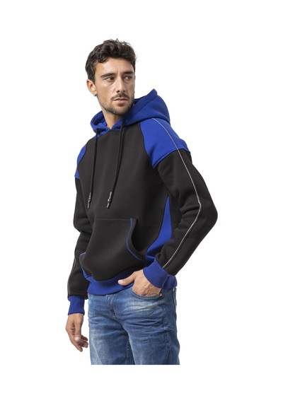 Cipo & Baxx Cl591 Erkek Hoodie Sweatjacket Fermuarlı, Kapüşonlu, Modern Baskılı Sweatshirt Siyah