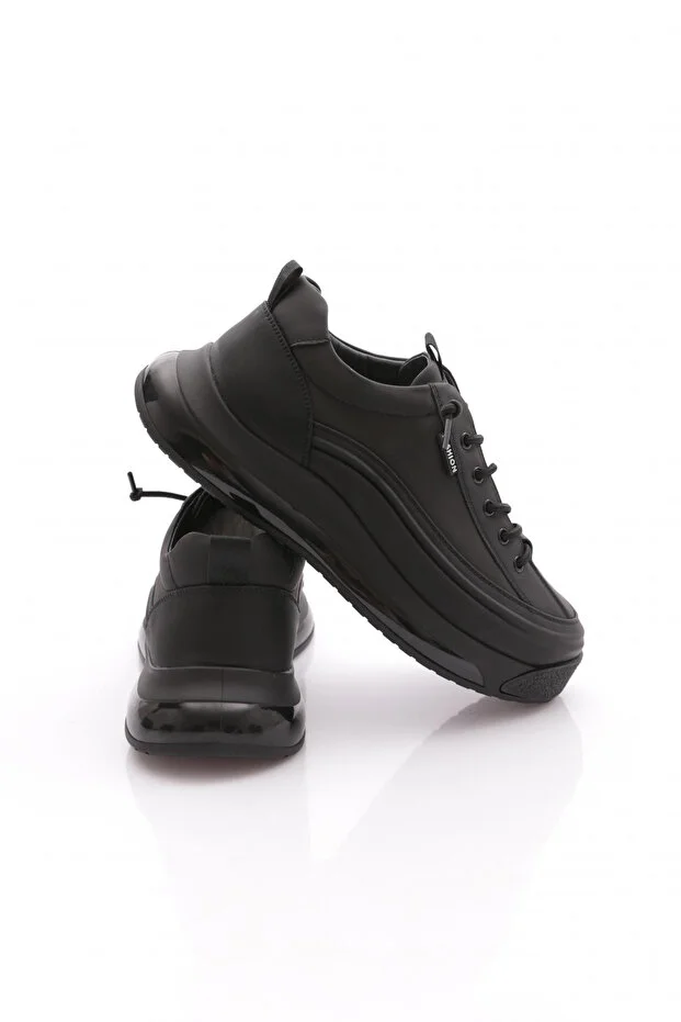 Guja 26k600-1 Erkek Hakiki Deri Sneaker Ayakkabı Siyah