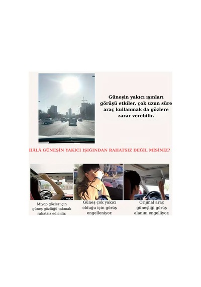 Araç İçi Güneş Siperliği Ön Cam Güneşliği Gece Gündüz Parlama Engelleyici Güneşlik Araç Gözlüğü - 865349540