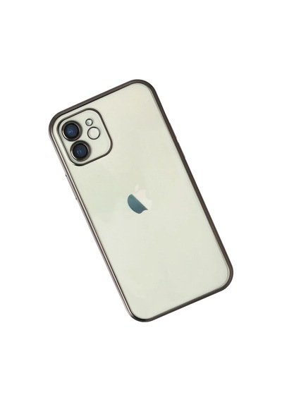 Apple İphone 12 Kılıf Razer Lensli Silikon - Siyah 0.2M-Çok Renkli