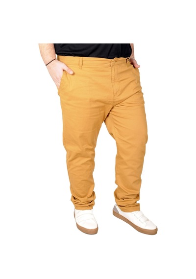 Mode Xl Büyük Beden Erkek Pantolon Keten 20850 Taba 001