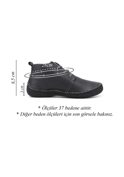 Gönderir Gönderi R Kadın Antrasit Bağcıklı Hakiki Deri Comfort Bot Dkzb02842661