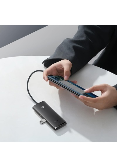 Lexroo Lite 4in1 Multifonksiyonel Type-c Hub Dock Station Siyah