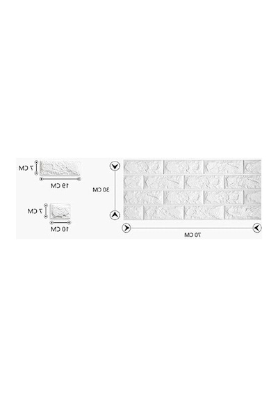 Beyaz Kendinden Yapışkanlı 3d Esnek Duvar Kağıdı Paneli - 70x23 Cm