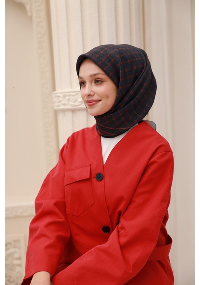 Silk Home Olinda Eşarp 48004-72 Antrasit, Kiremit