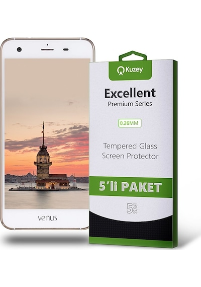Vestel Uyumlu Venüs V3 5570 Ekran Koruyucu Cam 5 Adet Ekonomik Paket (554293015)