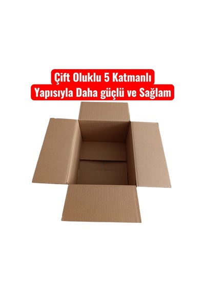 Taşıma Kolisi 50 40 30cm 20 Adet Çift Oluklu Mukavva