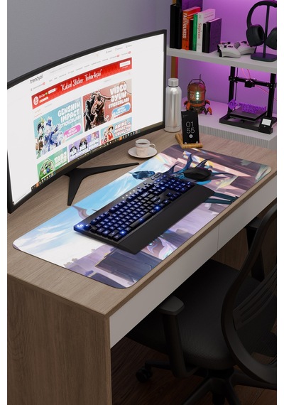 Ororon Genshin Impact Anime Oyuncu V4 - 90x40 Xxl Gaming Mouse Pad Fare Altlığı