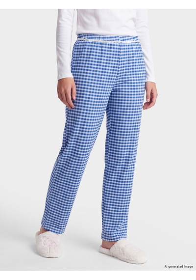 Lcw Dream Lacivert Ekose Kadın Pijama Alt
