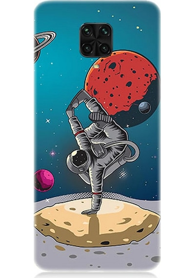 Xiaomi Redmi Note 9 Pro Uyumlu Silikon Kılıf Break Dans Yapan Astronot