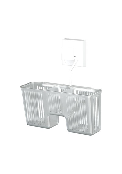 Teknotel Easyfıx Yapıskanlı Plastik Banyo Fırça Rafı Beyaz Ef058 Beyaz